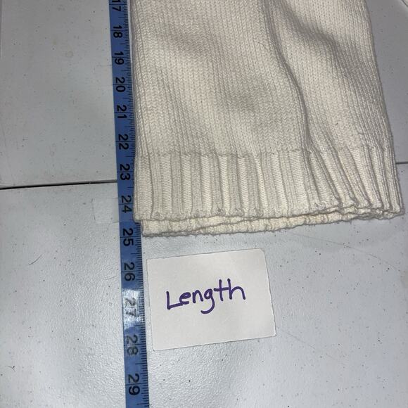 Talbots Women’s Cotton Sweater White w/Yellow Polka Dots M Preppy Twee Spring - Picture 9 of 11